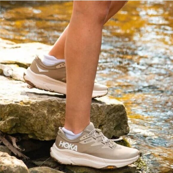 Hoka Shoes Transport Dune Eggnog Gore-Tex Sneakers, 6.5 - Picture 4 of 8